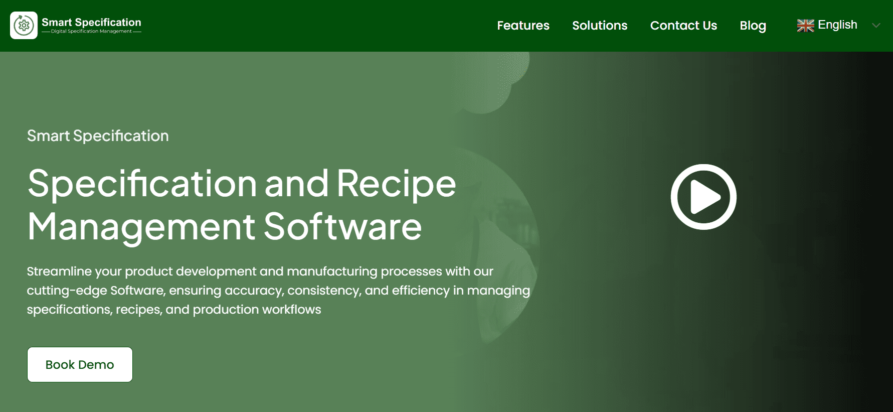 SmartSpec specification and recipe management software for food manufacturers