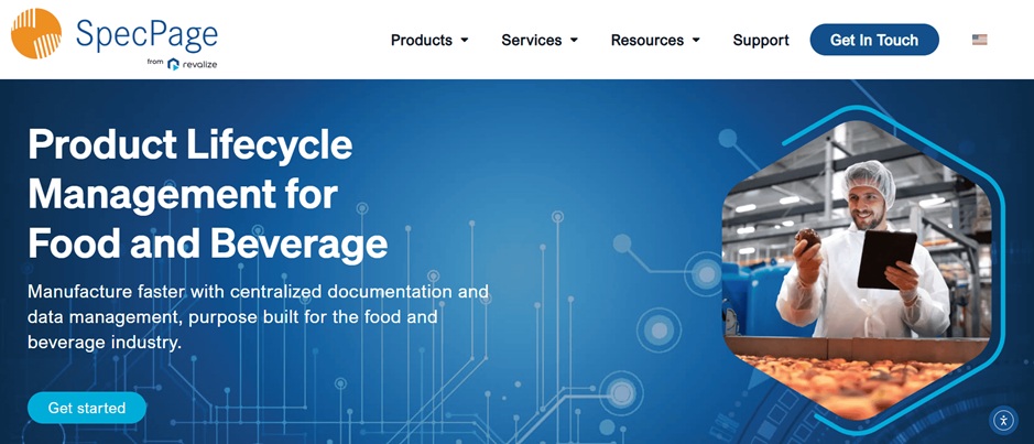SpecPage Revalize product lifecycle management software for food and beverage manufacturers